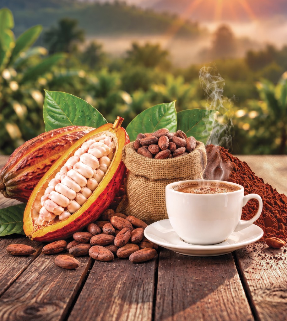 Cacao Criollo Dominicano, Mazorca Fresca, Granos Tostados y Chocolate Caliente